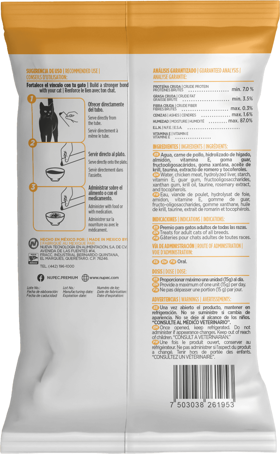 Pack Digestive Care Creamy Treats Back